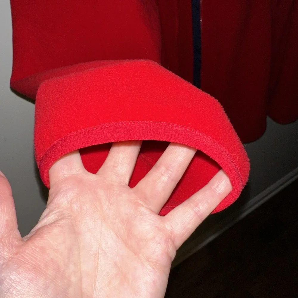Vineyard Vines Full Zip Fleece Jacket Men's Red With Navy Blue Size XXL - Picture 8 of 11